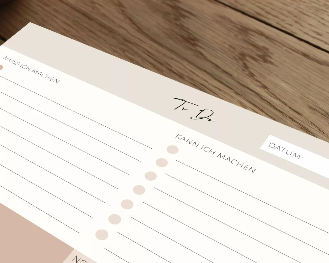 To Do Block DIN A5 – 50 Blatt | Aufgabenplaner & Notizblock | Büro & Home Office | Tages- & Wochenplaner