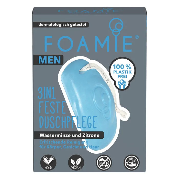 FOAMIE 3 in 1 Duschpflege für Männer Wasserminze & Zitrone