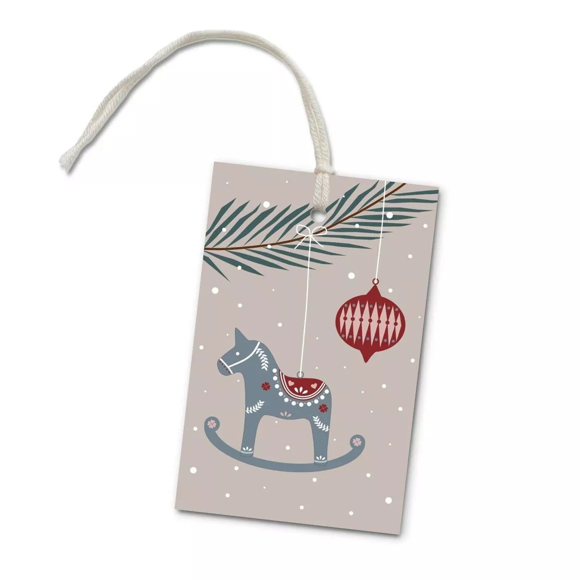 Geschenkanhänger "Dalapferd beige"