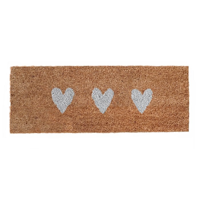 Kokos Fußmatte "Kleine Herzen"