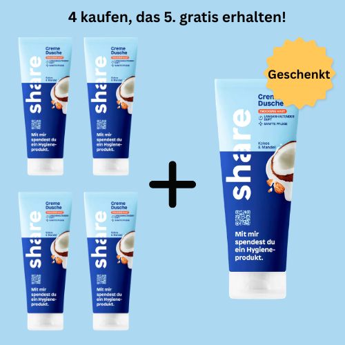 share Creme Dusche Kokos & Mandel 250ml 4 + 1 Gratis