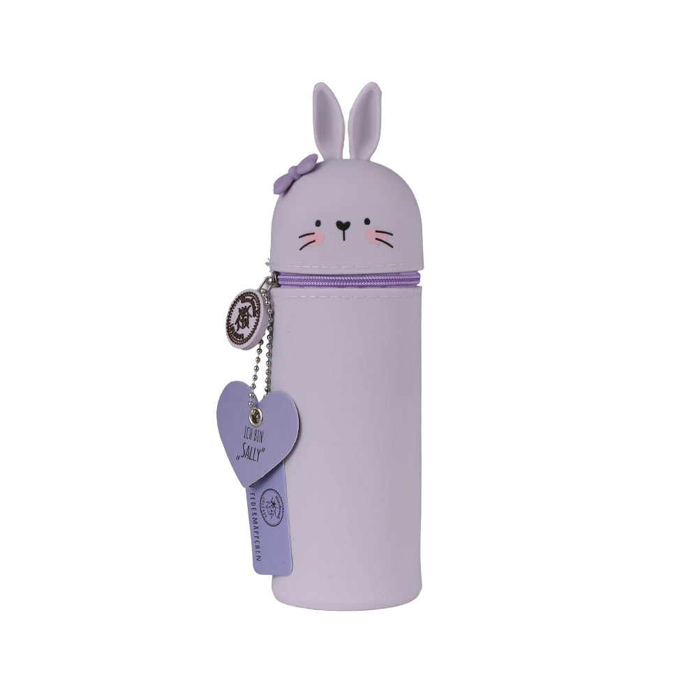 Tiermäppchen Silikon „Sally“ – Hasen Federmäppchen für Schule (niedlich und funktional)