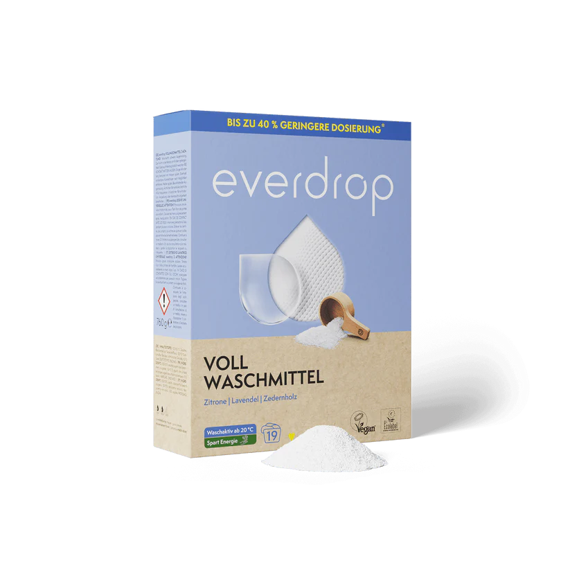 everdrop Vollwaschmittel für 19 Waschladungen