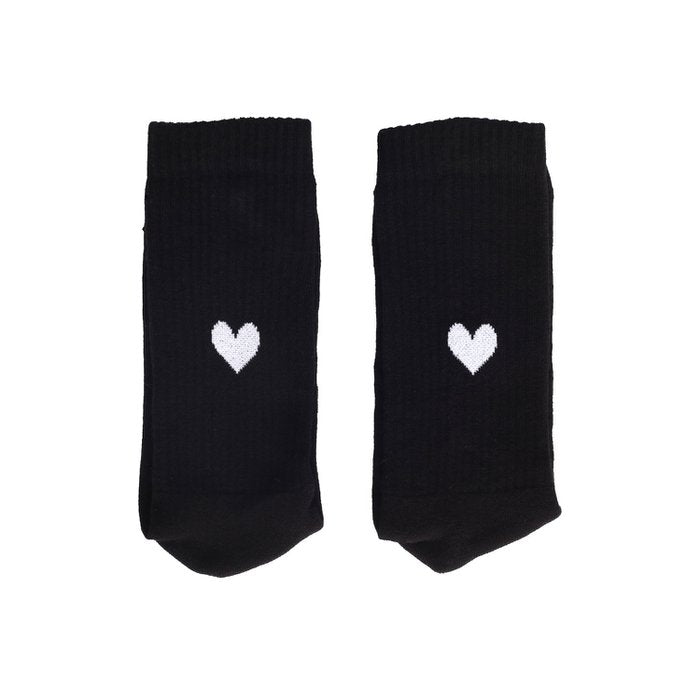 Schwarze Socken mit Herz 43-46