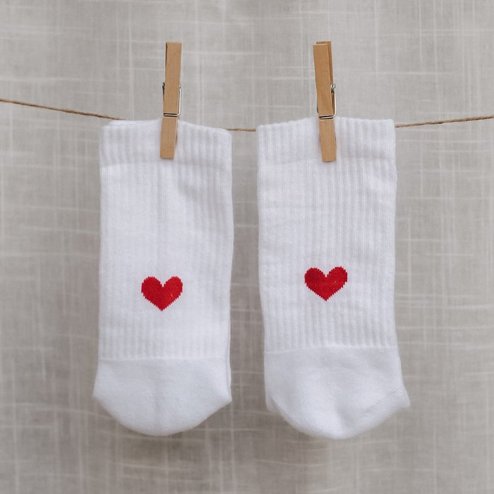 Socken Herz Rot 43 - 46