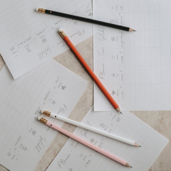 Bleistift Set rosa 4er Set
