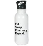 Eat. Sleep. Pharmacy. Repeat. - Edelstahl-Trinkflasche