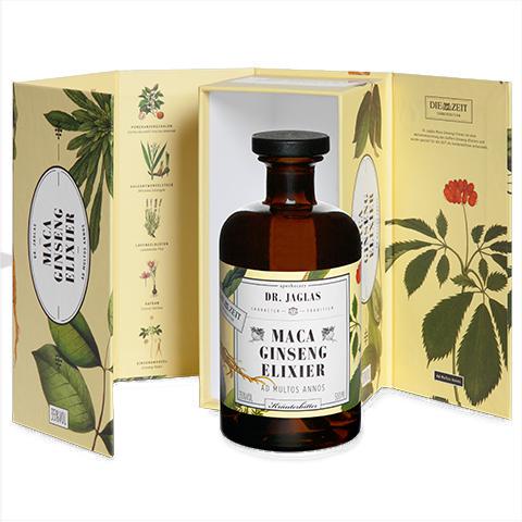 Maca Ginseng-Elixier im Geschenkkarton 500 ml - Kräuterlikör-Gin-Dr. Jaglas-LAPONDO