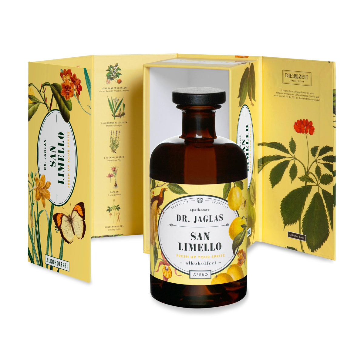 San Limello im Geschenkkarton - Zarte Zitrone 500 ml - Alkoholfreier Aperitif von Dr. Jaglas-Getränke-Dr. Jaglas-LAPONDO
