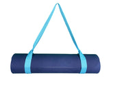 Yogamatte Dunkelblau mit Tragegurt-Yoga- & Pilatesmatten-LAPONDO-Hellblau-LAPONDO
