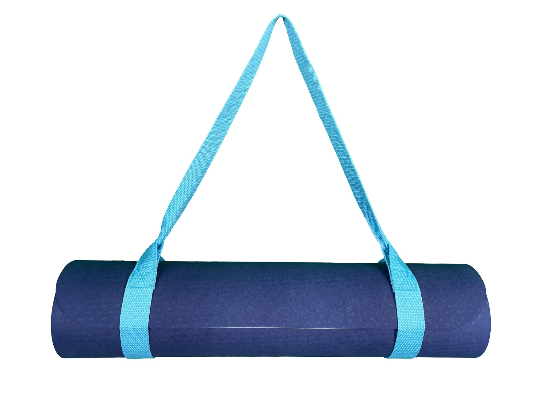 Yogamatte Dunkelblau mit Tragegurt-Yoga- & Pilatesmatten-LAPONDO-Hellblau-LAPONDO