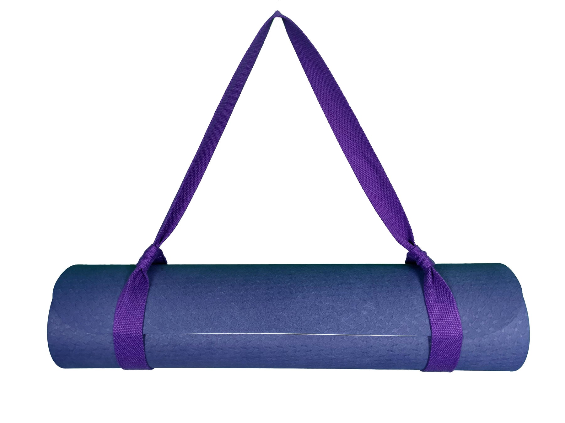 Yogamatte Dunkelblau mit Tragegurt-Yoga- & Pilatesmatten-LAPONDO-Lila-LAPONDO