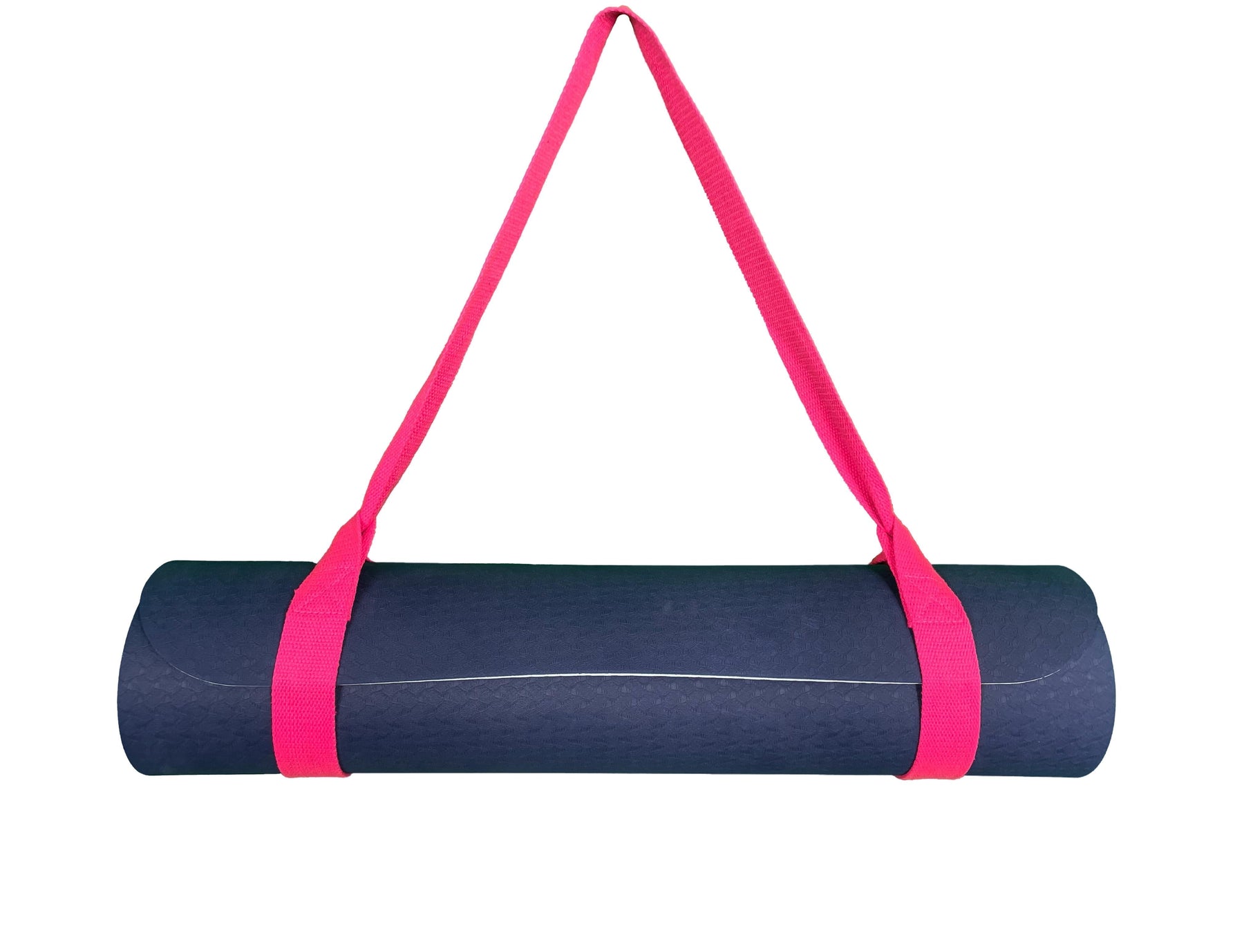 Yogamatte Dunkelblau mit Tragegurt-Yoga- & Pilatesmatten-LAPONDO-Pink-LAPONDO