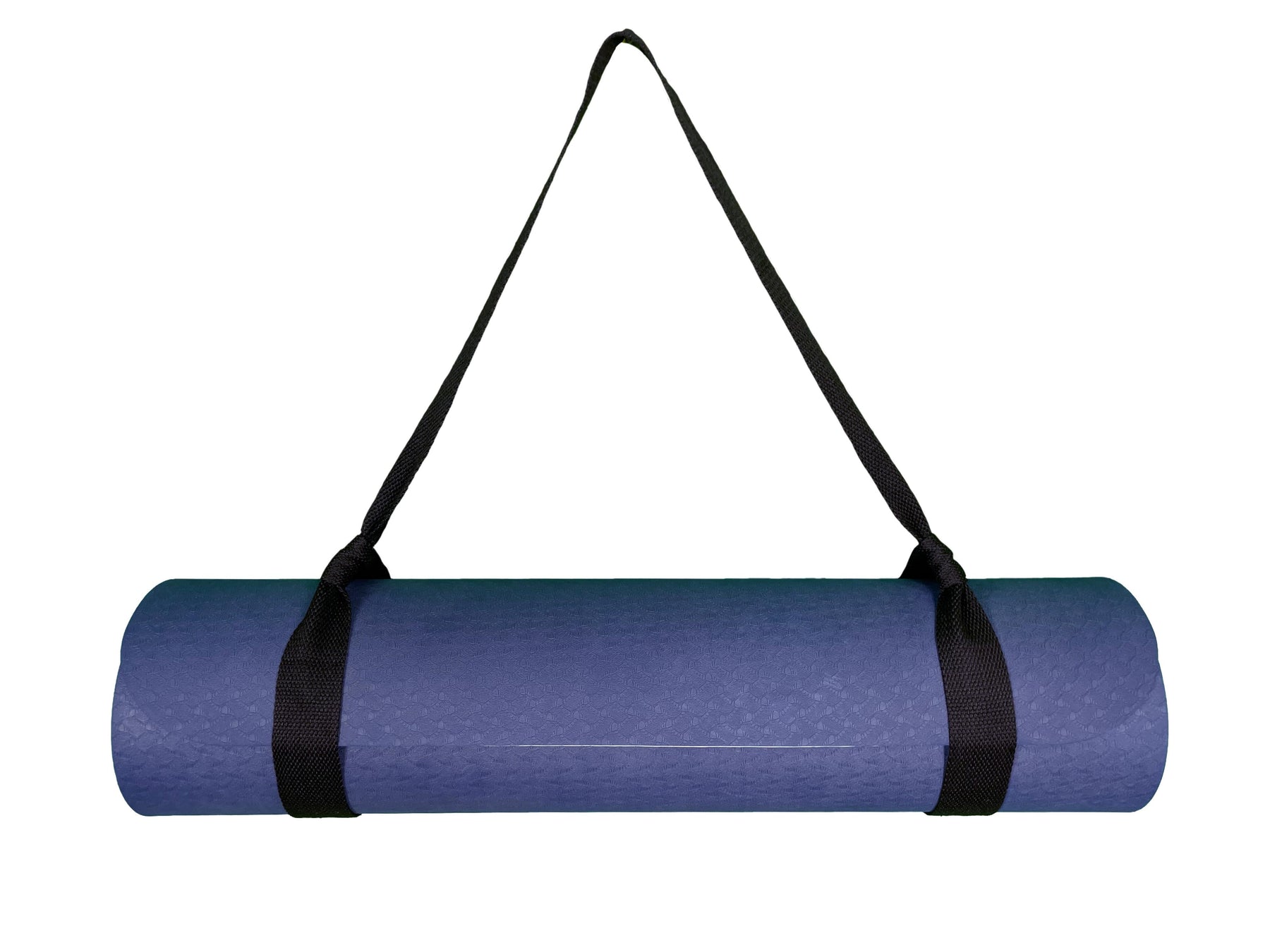 Yogamatte Dunkelblau mit Tragegurt-Yoga- & Pilatesmatten-LAPONDO-Schwarz-LAPONDO