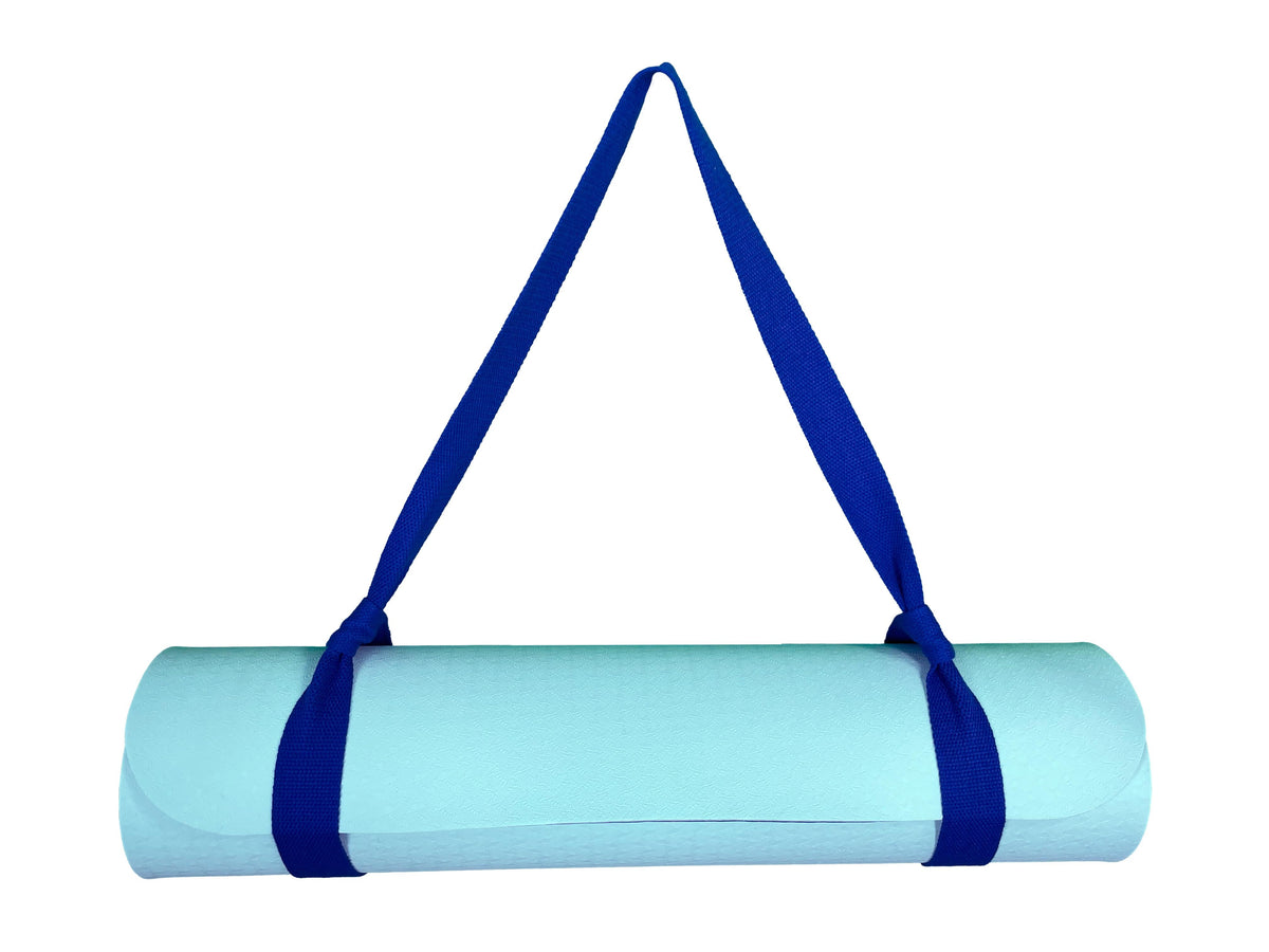 Yogamatte Hellblau mit Tragegurt-Yoga- & Pilatesmatten-LAPONDO-Dunkelblau-LAPONDO