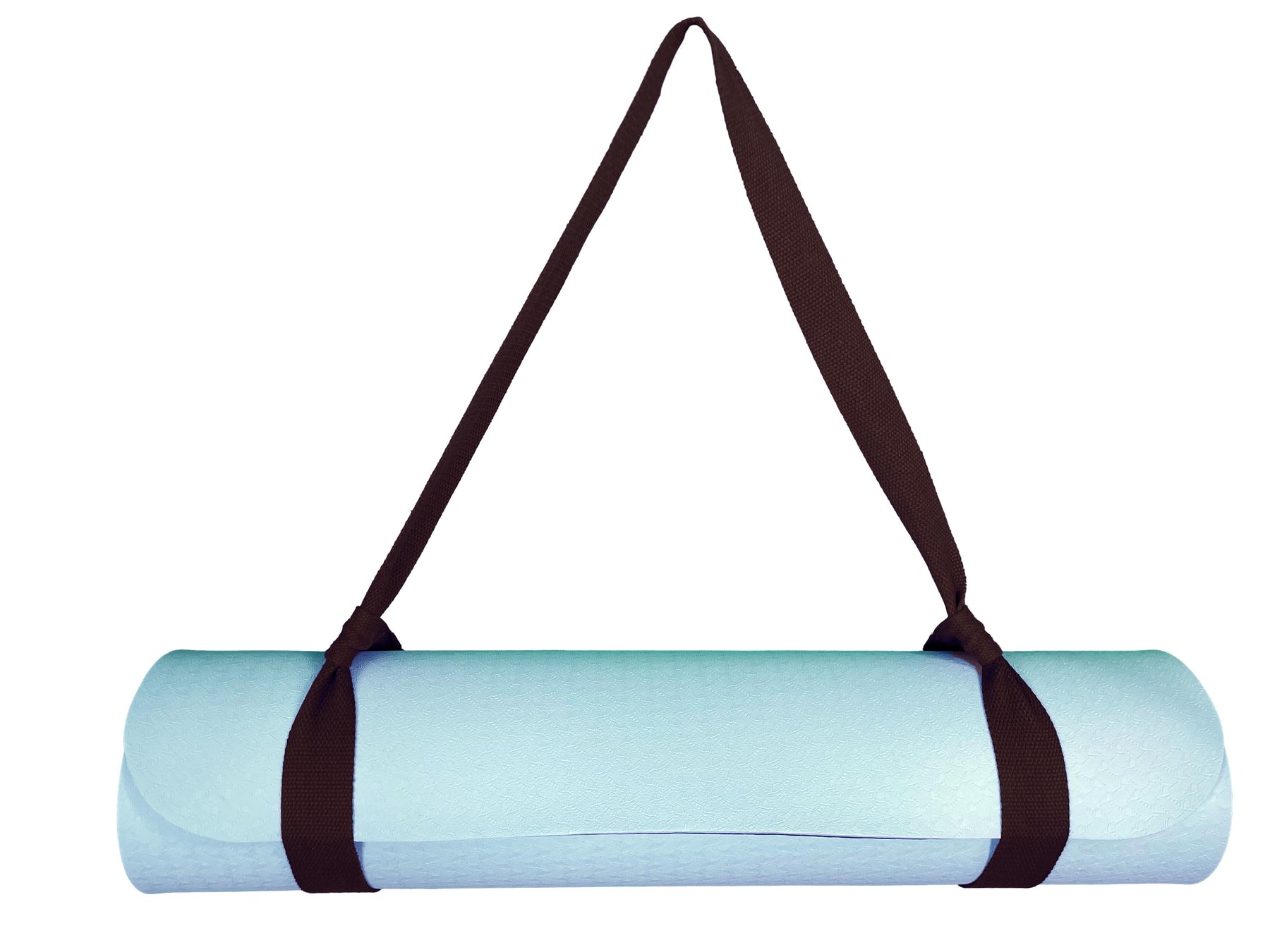 Yogamatte Hellblau mit Tragegurt-Yoga- & Pilatesmatten-LAPONDO-Schwarz-LAPONDO