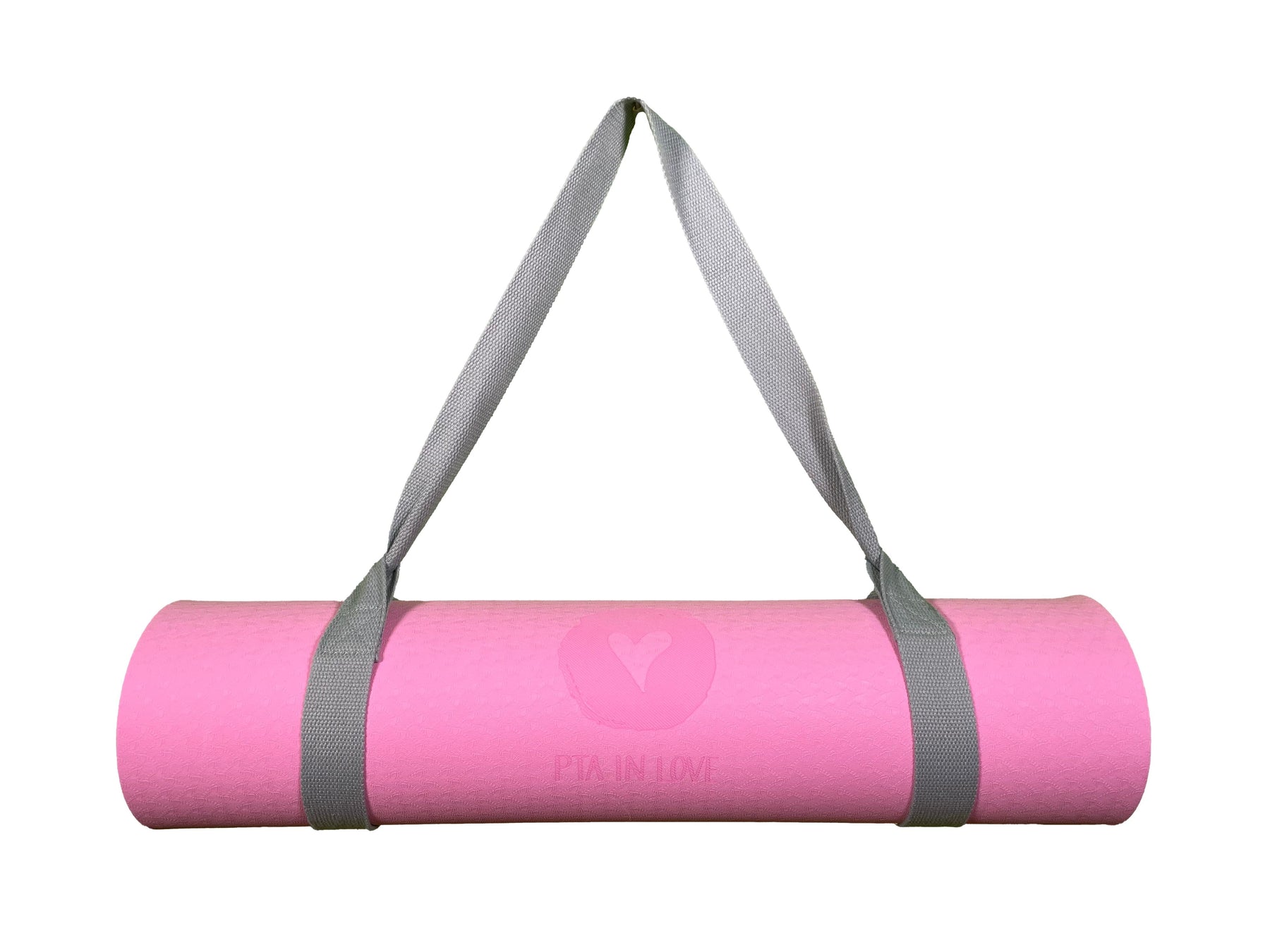 Yogamatte Rosa - PTA IN LOVE Edition mit Tragegurt-Yoga- & Pilatesmatten-LAPONDO-Hellgrau-LAPONDO