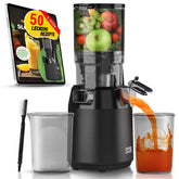 LEBENLANG Slow Juicer Entsafter – Kaltpress Entsafter mit 250W, 130 mm Einfüllöffnung & BPA-frei