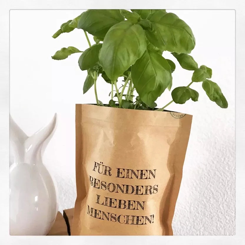 Für einen besonders lieben Menschen! (Basilikum Anzuchtset)