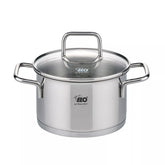 Edelstahltopf mit Glasdeckel 16 cm Elo Citrin