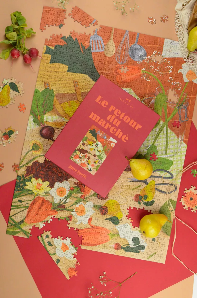 Frühlingszauber am Blumenstand- 1000-teiliges Puzzle