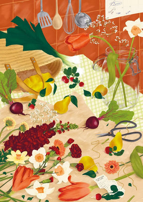Frühlingszauber am Blumenstand- 1000-teiliges Puzzle