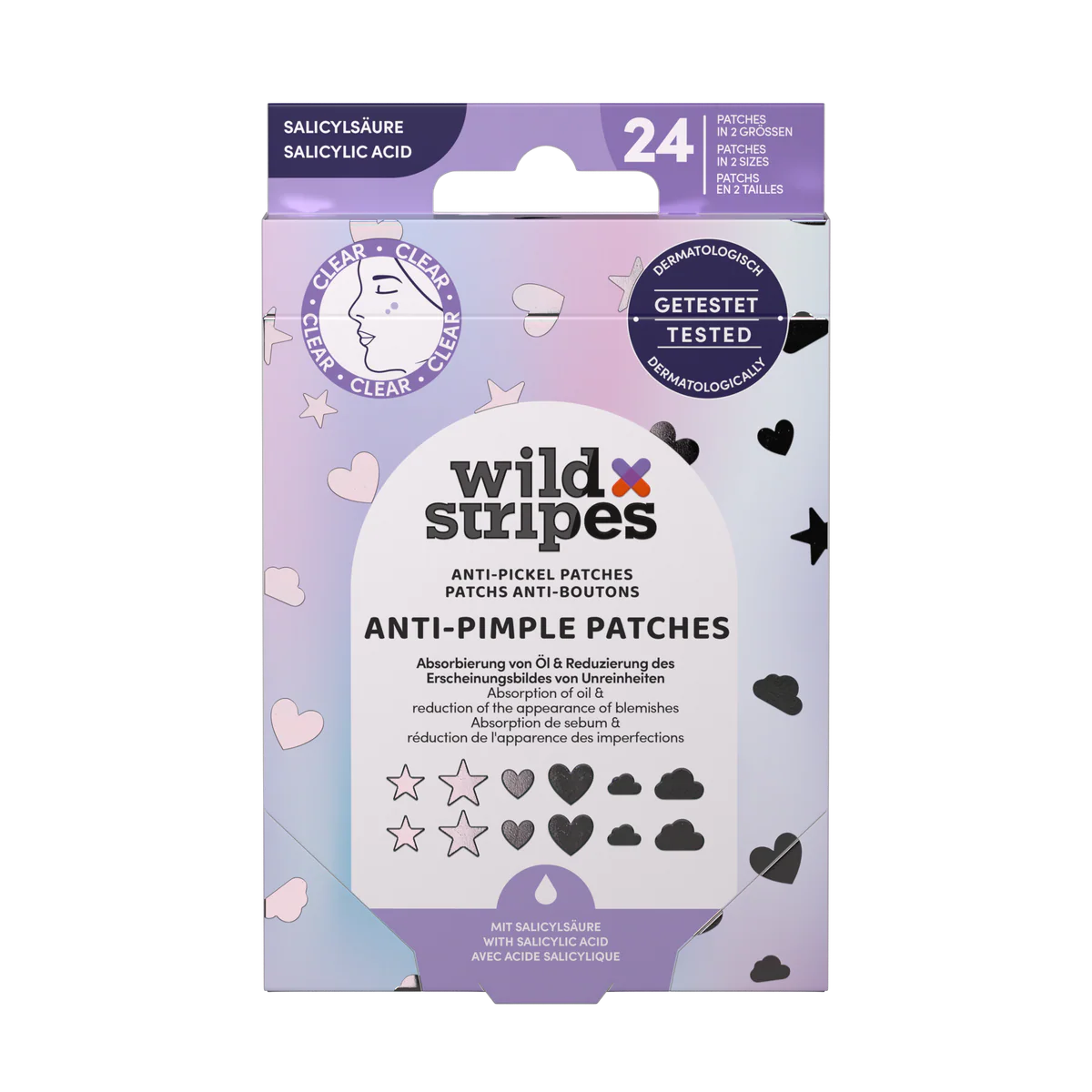wild stripes Anti-Pimple Patches Holo Clear