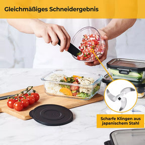 Manueller Zerkleinerer mit 3 Edelstahlklingen