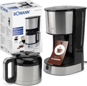 Bomann Kaffeemaschine mit Thermoskanne für 8–10 Tassen Kaffee
