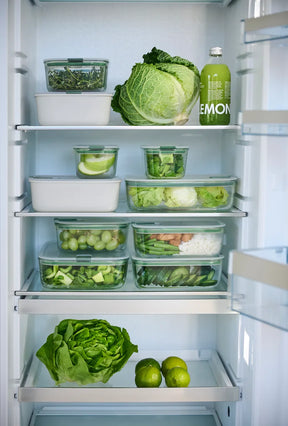 Mepal EasyClip Glas-Frischhaltedose – 1,5 l, Nordic Sage, auslaufsicher & mikrowellengeeignet