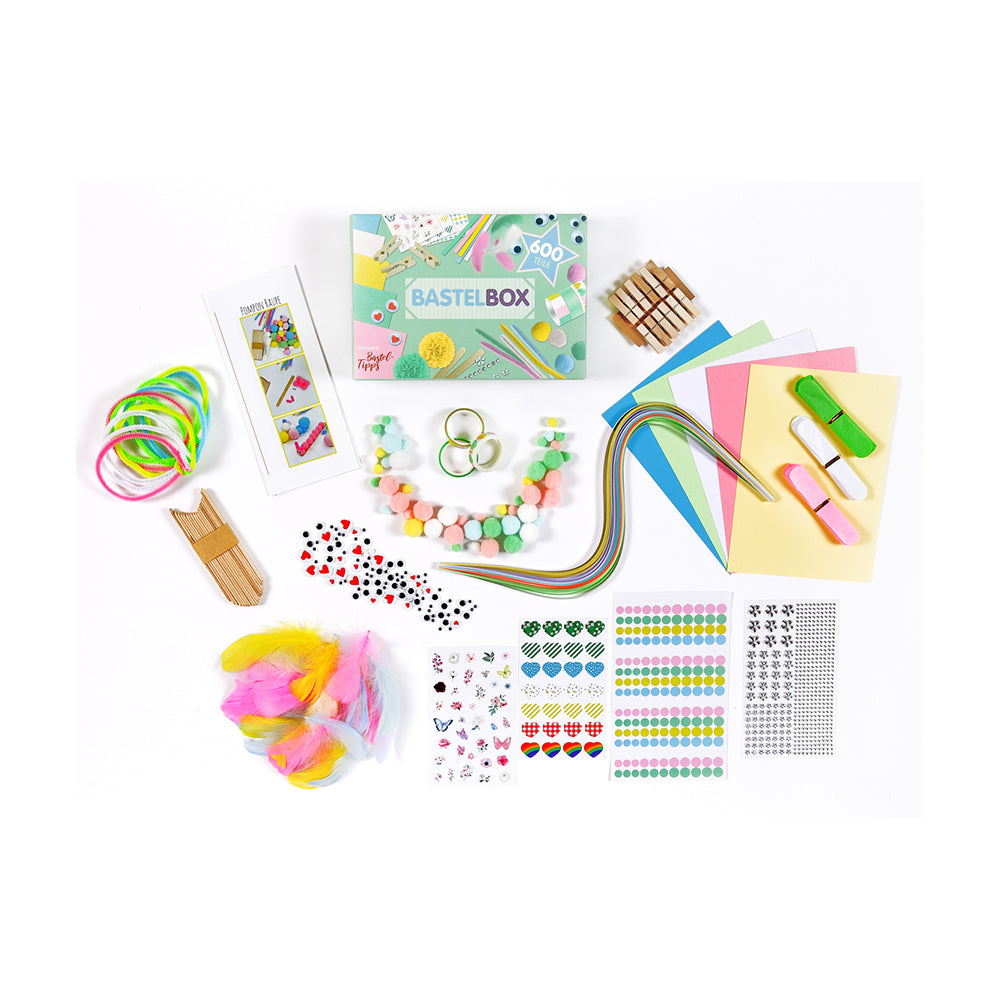 Bastelbox Set „Pastell“ – 600 Teile