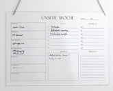 Wochenplaner Acryl DIN A4 – abwischbarer Wandplaner ohne Stift | To-Do-Liste, Menüplan & Einkaufsliste | Wandkalender aus Acrylglas