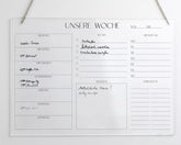Wochenplaner A3 Acryl ohne Stift | Wandplaner für die Woche abwischbar | Wandkalender | To Do Liste | Menüplaner | Wochenübersicht | Acrylglas