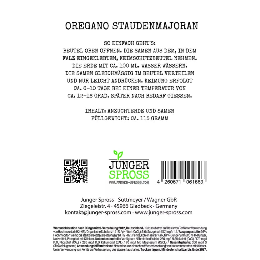 Chef am Grill (Anzuchtset Oregano)