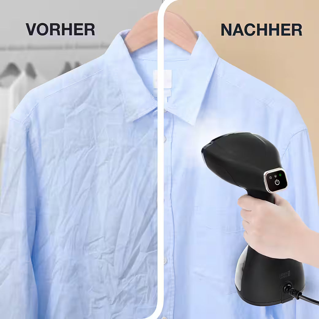 LEBENLANG Dampfbügeleisen & Steamer – Handdampfbürste für Kleidung