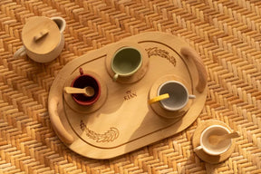 Holz Tee-Set Kinder – Tea-Time Spielset aus Holz & Silikon