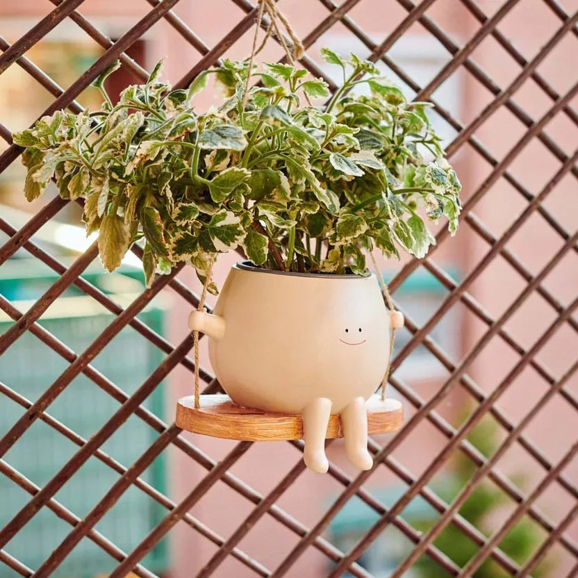 Happy Pot – Hängender Blumentopf mit Schaukel
