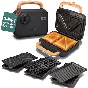 LEBENLANG 3-in-1 Sandwichmaker – Vielseitiger Küchenhelfer für jeden Tag