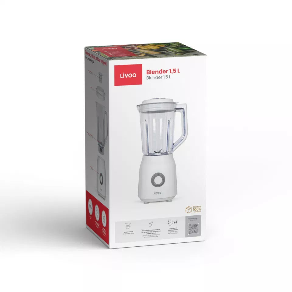 Standmixer 1,5 L LIVOO – Leistungsstarker Küchenhelfer für Smoothies, Suppen & mehr