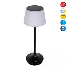 LED-Solar-Akkutischleuchte Emmi Schwarz