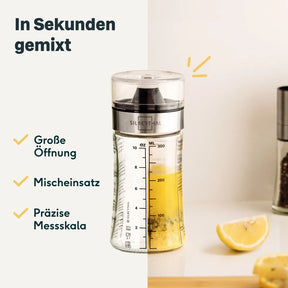 Dressing Shaker 350 ml – Für frische Dressings, Marinaden und Soßen