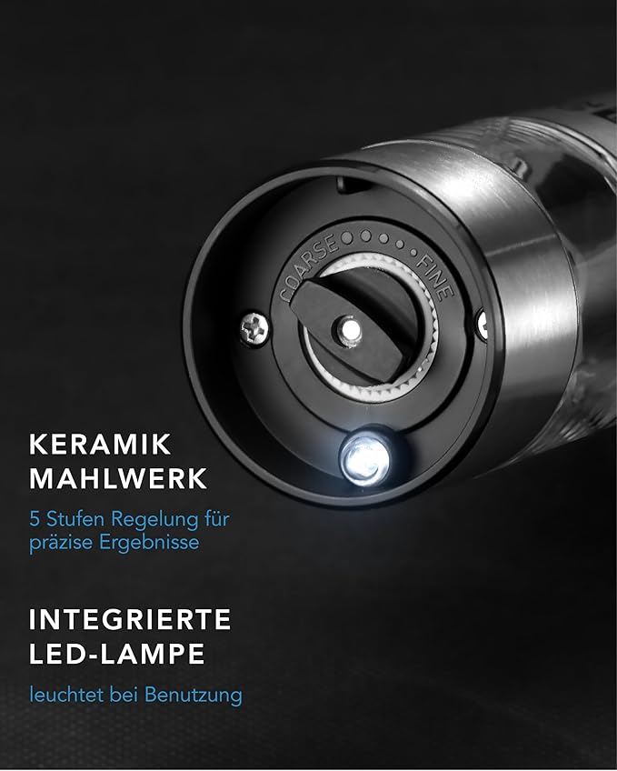 LEBENLANG Elektrisches Salz- & Pfeffermühlen-Set