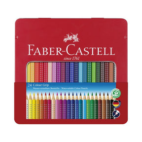 Buntstift Faber-Castell Grip 2001 Metalletui mit 24 Stück