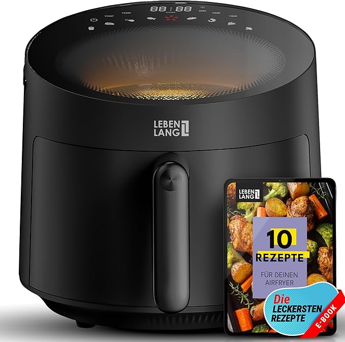 LEBENLANG 5 l Heißluftfritteuse – Gesund & Knusprig Kochen