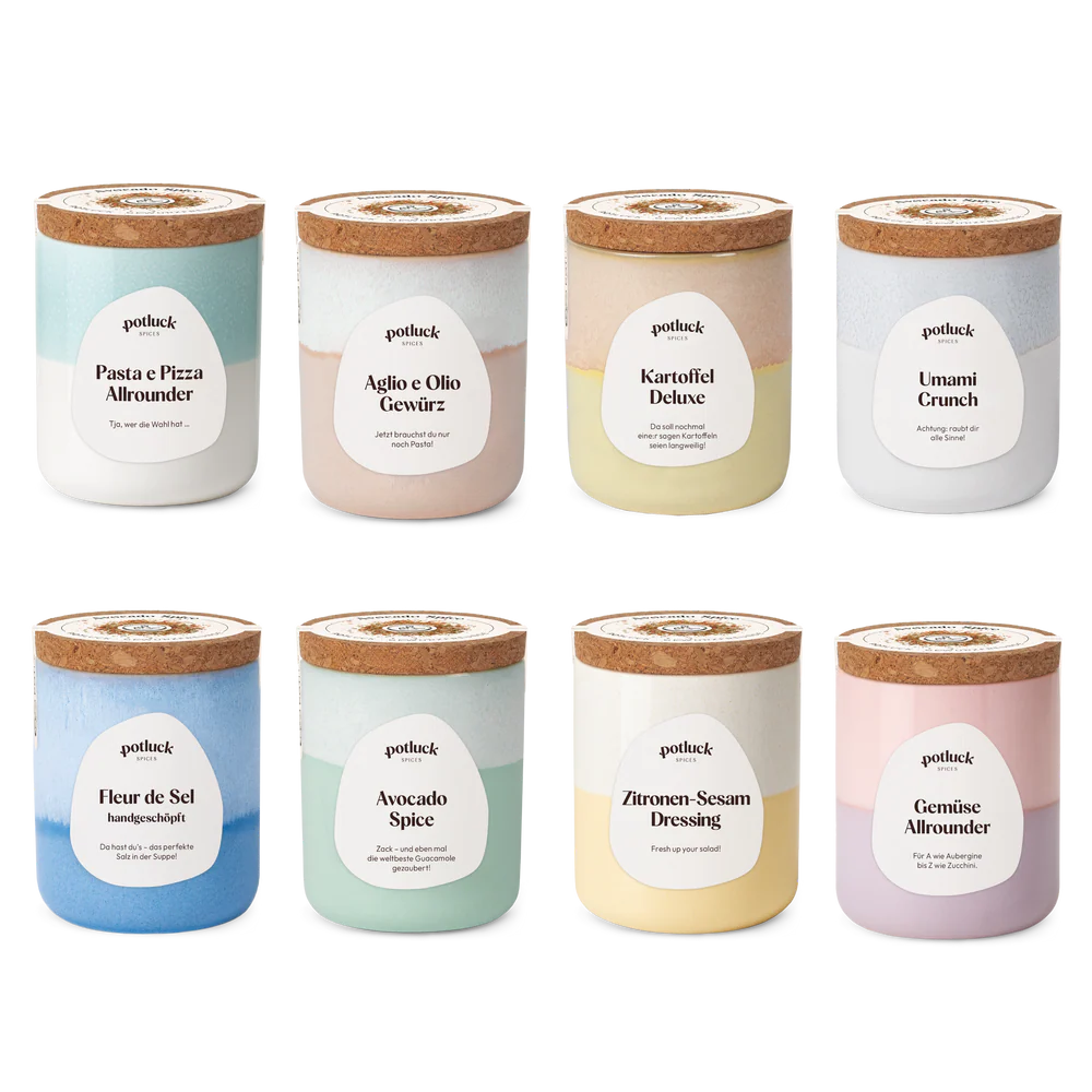 Potluck Colors of Spring – 8er Gewürz-Set | Exklusive Geschenkbox für Feinschmecker