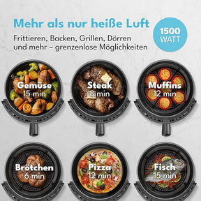 LEBENLANG 5 l Heißluftfritteuse – Gesund & Knusprig Kochen