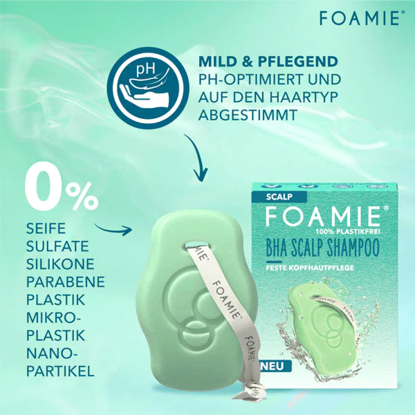 FOAMIE Festes Shampoo - Salicylsäure und Malvenblütenextrakt