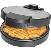 Bomann Waffeleisen Herzform – Ø 18 cm, Antihaft, 1000 W, Edelstahl-Design
