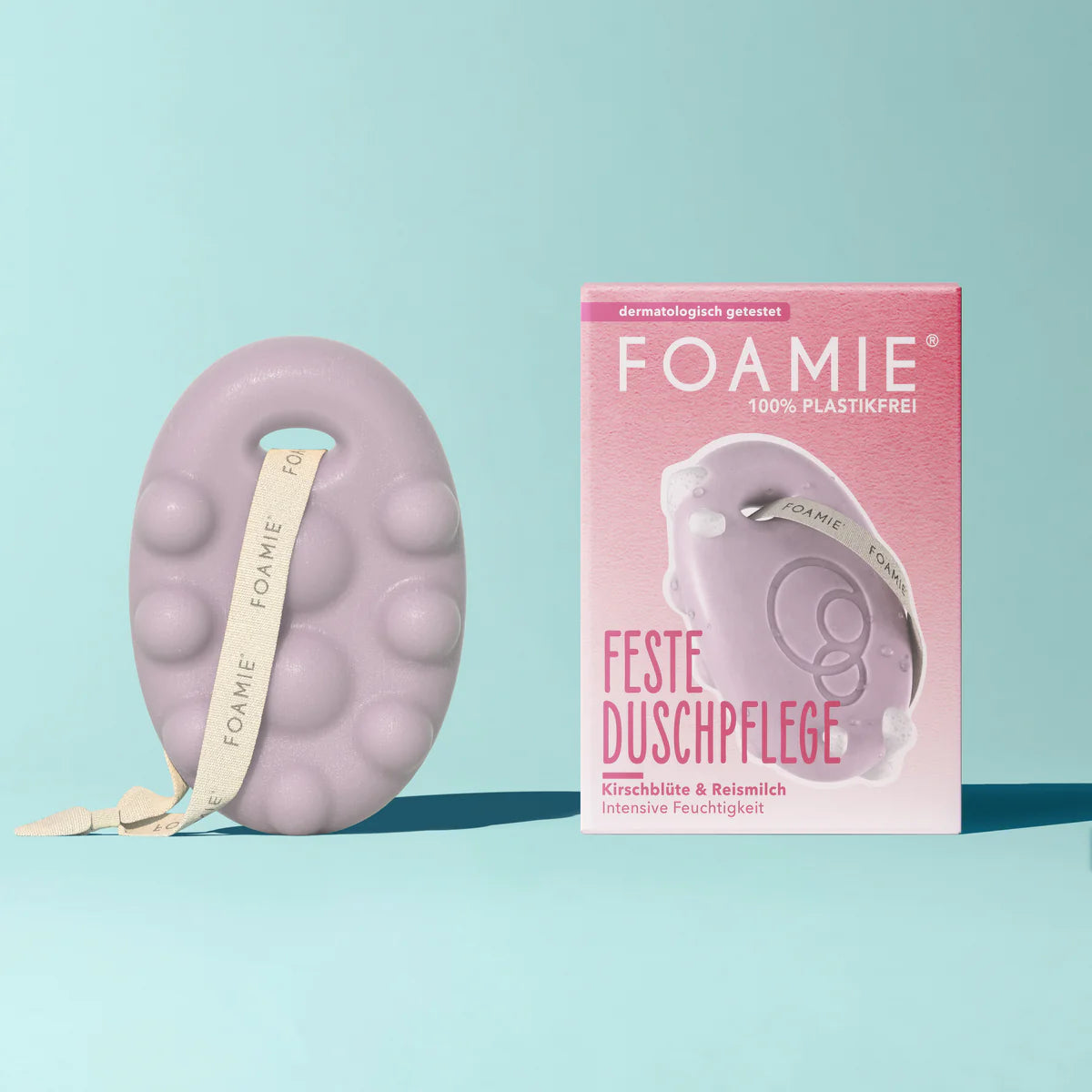 FOAMIE Feste Duschpflege - Kirschblüte und Reismilch