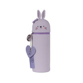 Tiermäppchen Silikon „Sally“ – Hasen Federmäppchen für Schule (niedlich und funktional)